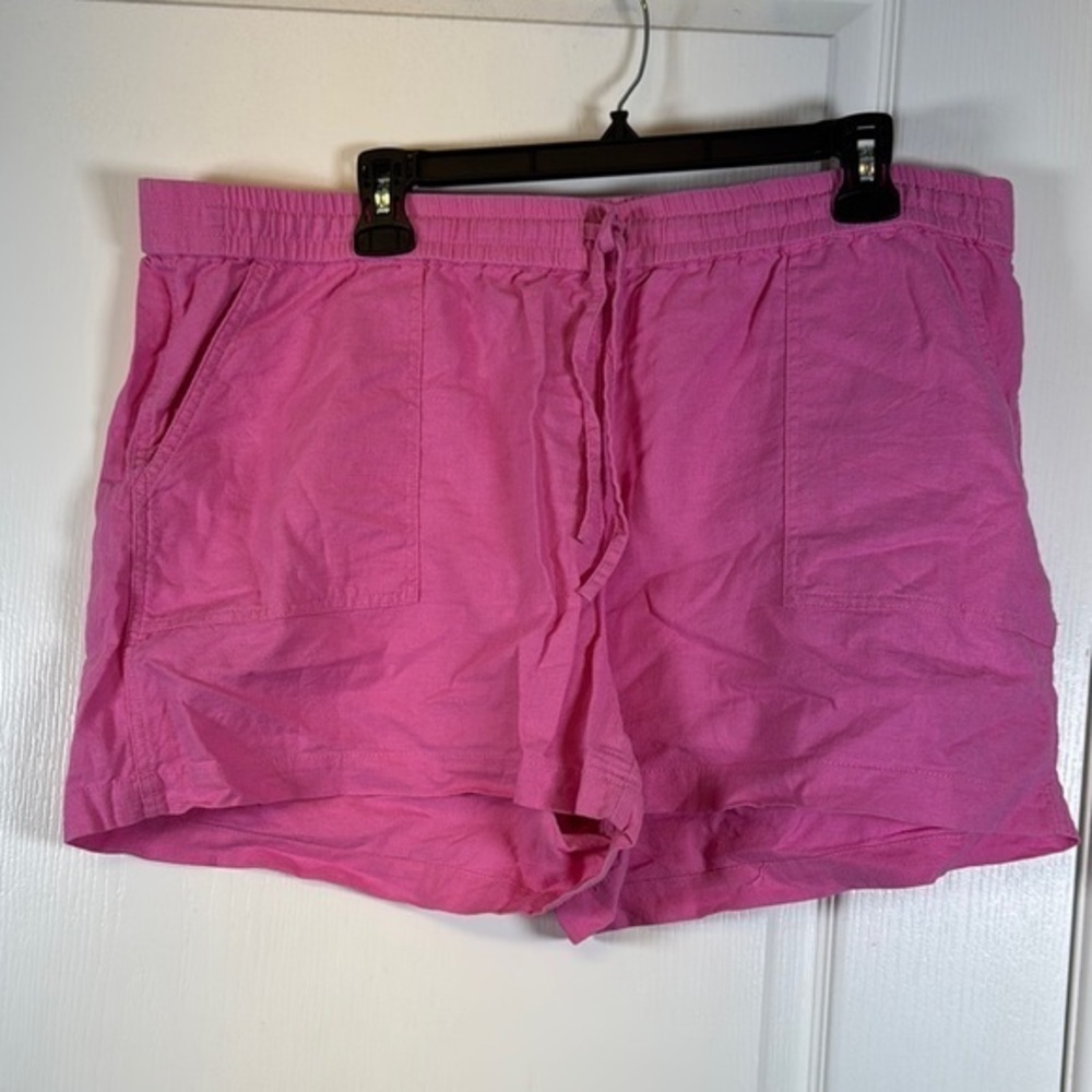 J Crew Drawstring Linen Blend Shorts Size XL EUC #5541